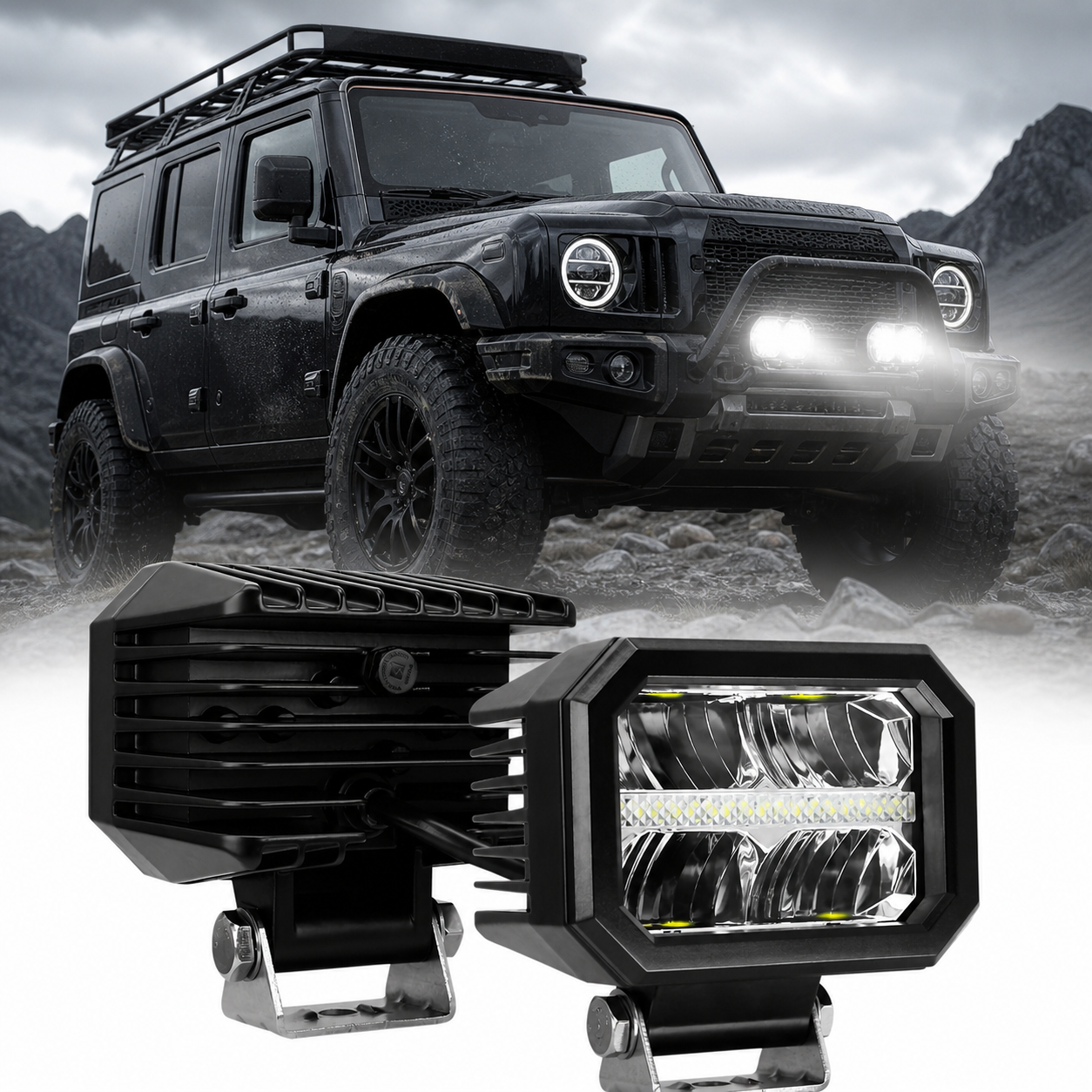 JJ Core 4” LED Light Pods Pair